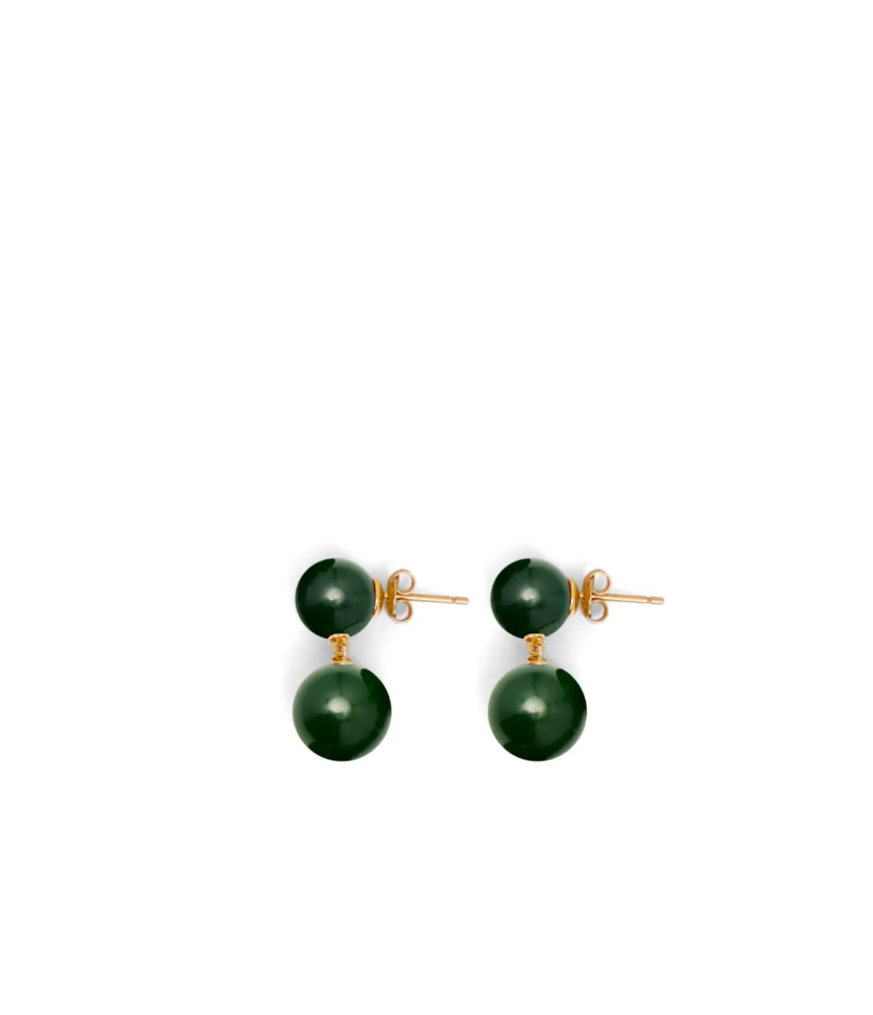 Lie Studio The Hannah Earrings in Green Agate Hot