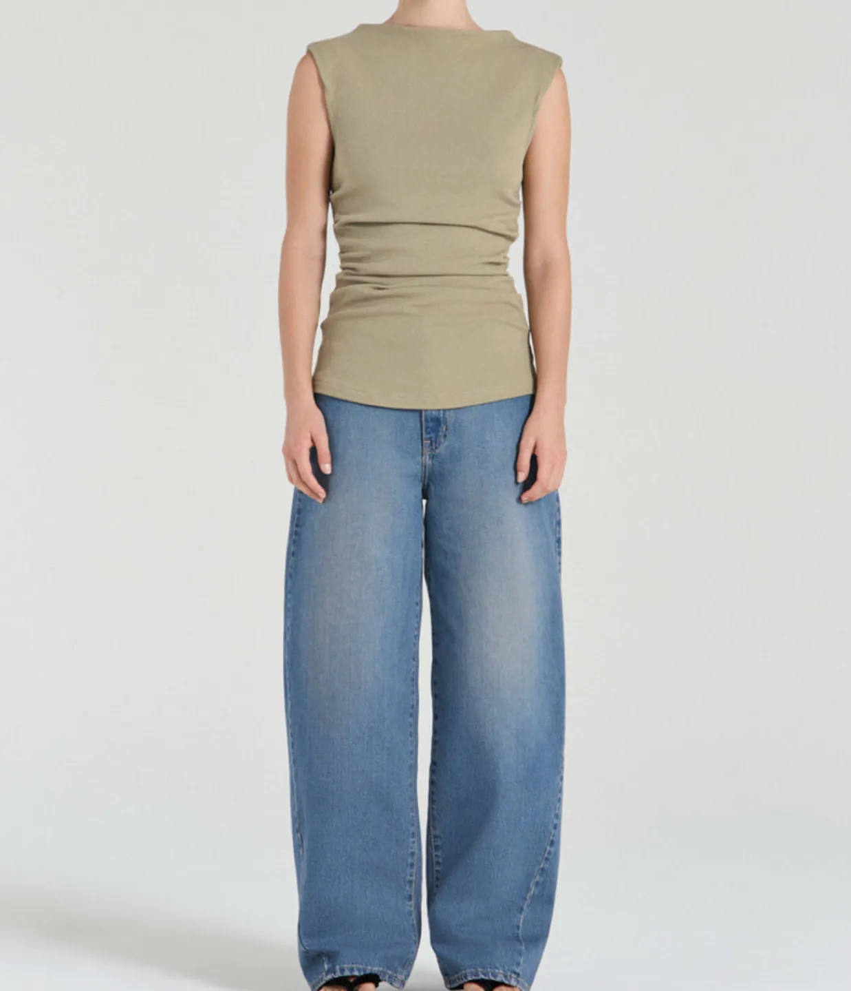 Friends with Frank The Harlow Top in Sage Sale