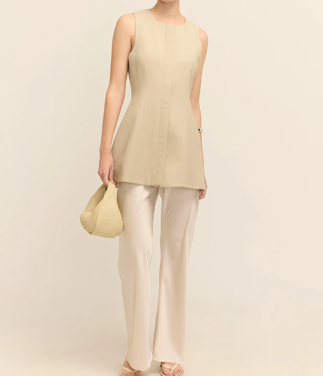 Friends with Frank The Martine Vest in Sage Clearance