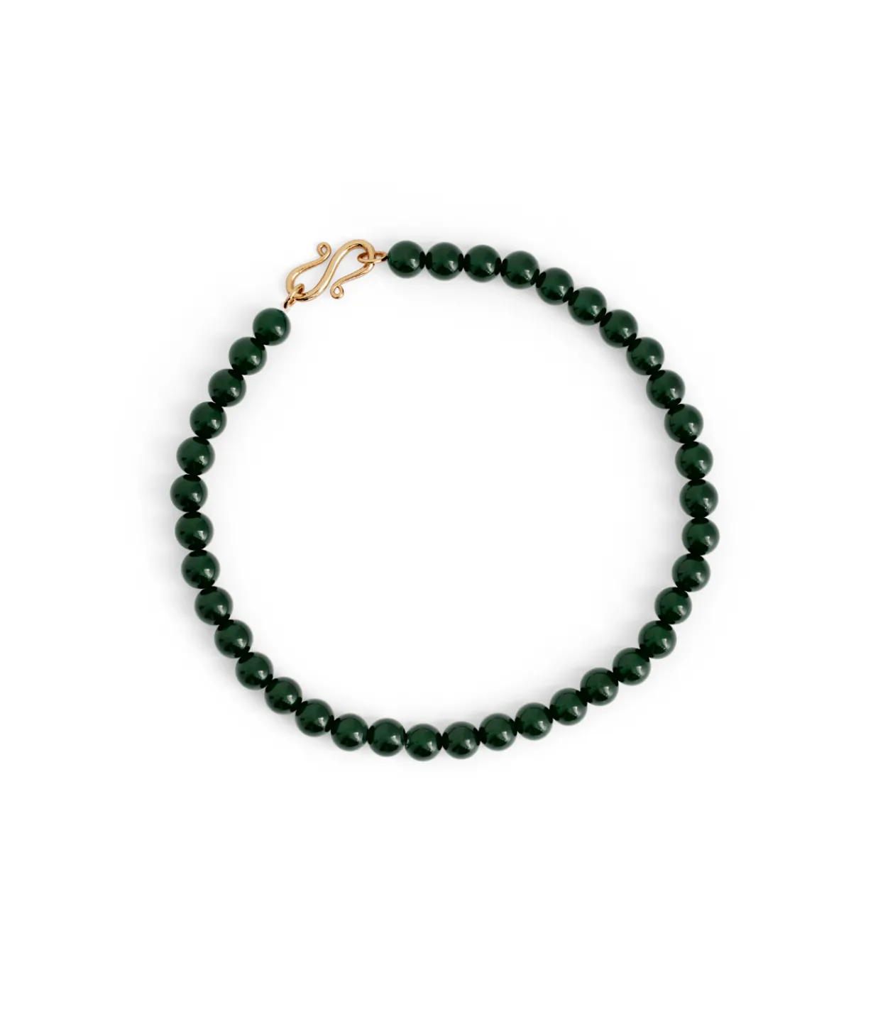 Lie Studio The Mary Necklace in Green Agate Cheap