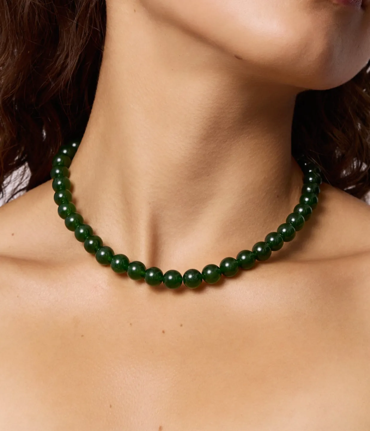 Lie Studio The Mary Necklace in Green Agate Cheap