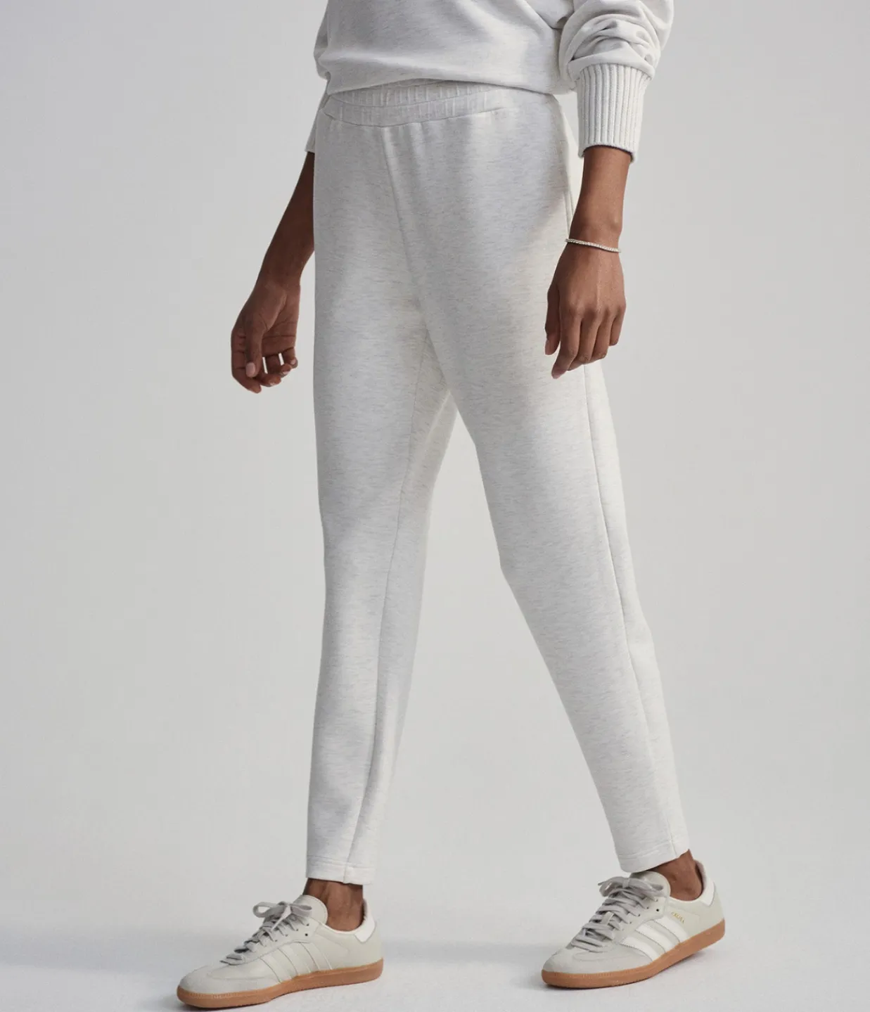 Varley The Slim 25 Pant in Ivory Marle Best