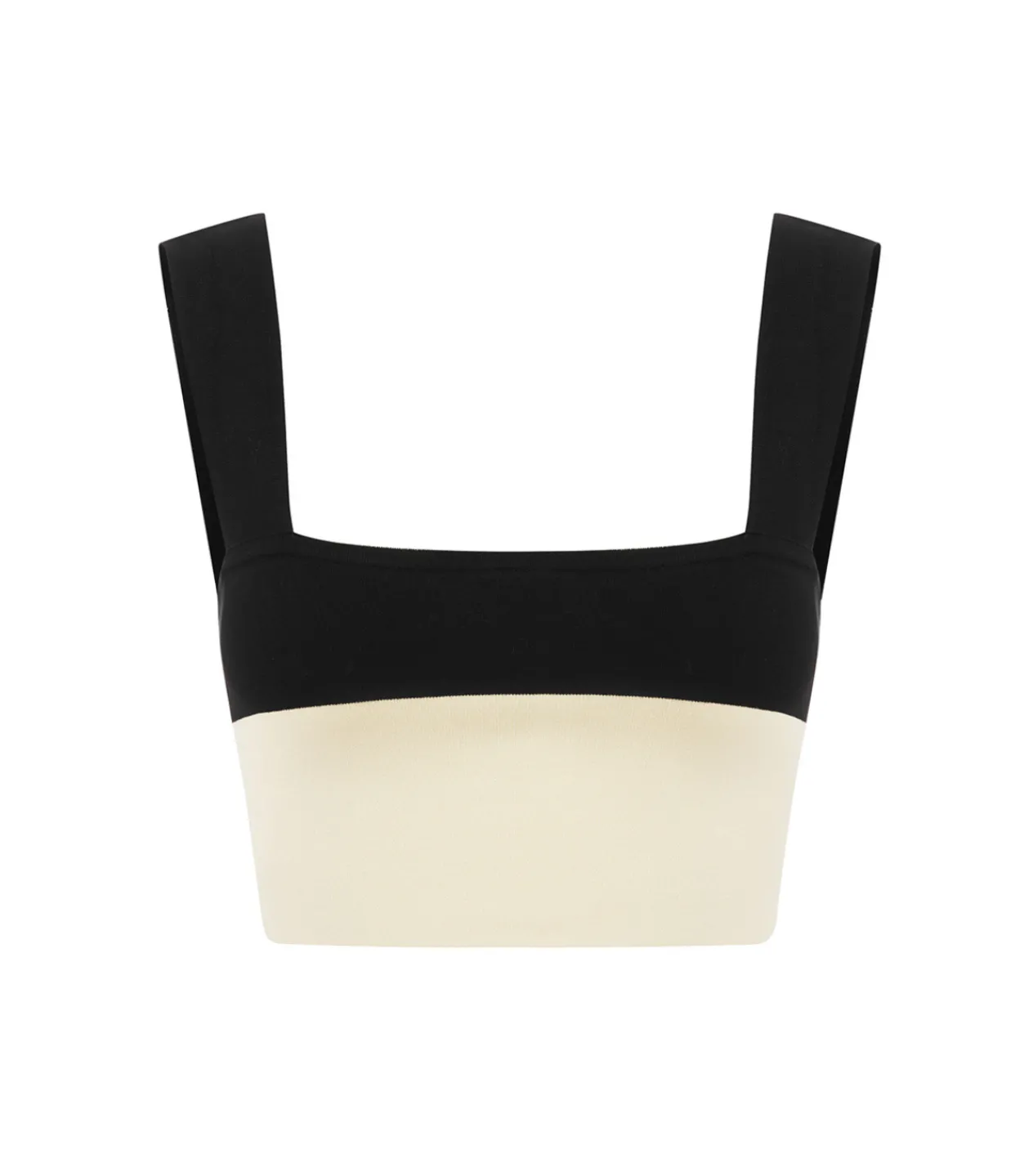 Posse Theo Crop Top in Cream and Black Cheap