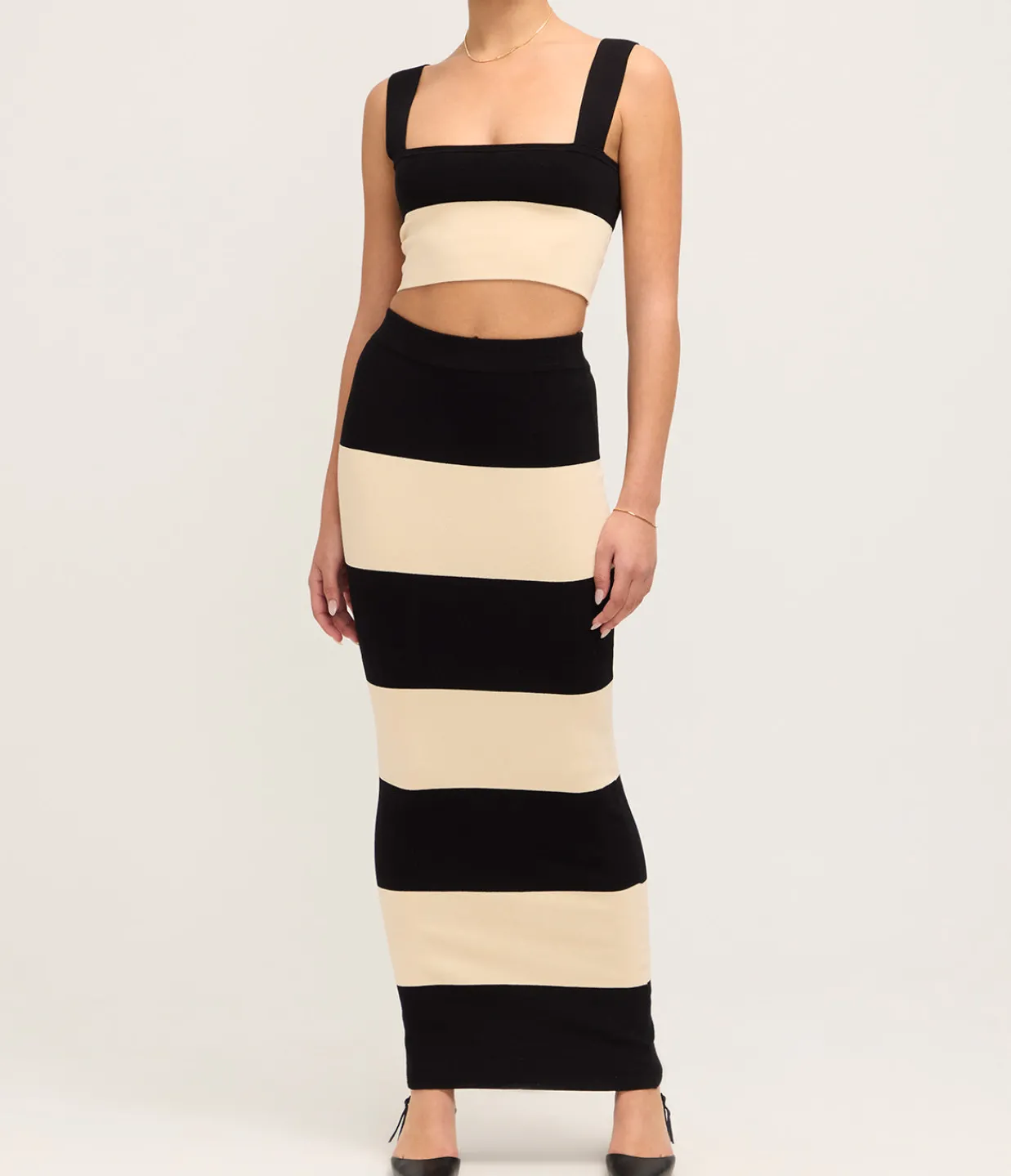 Posse Theo Skirt in Cream and Black Best