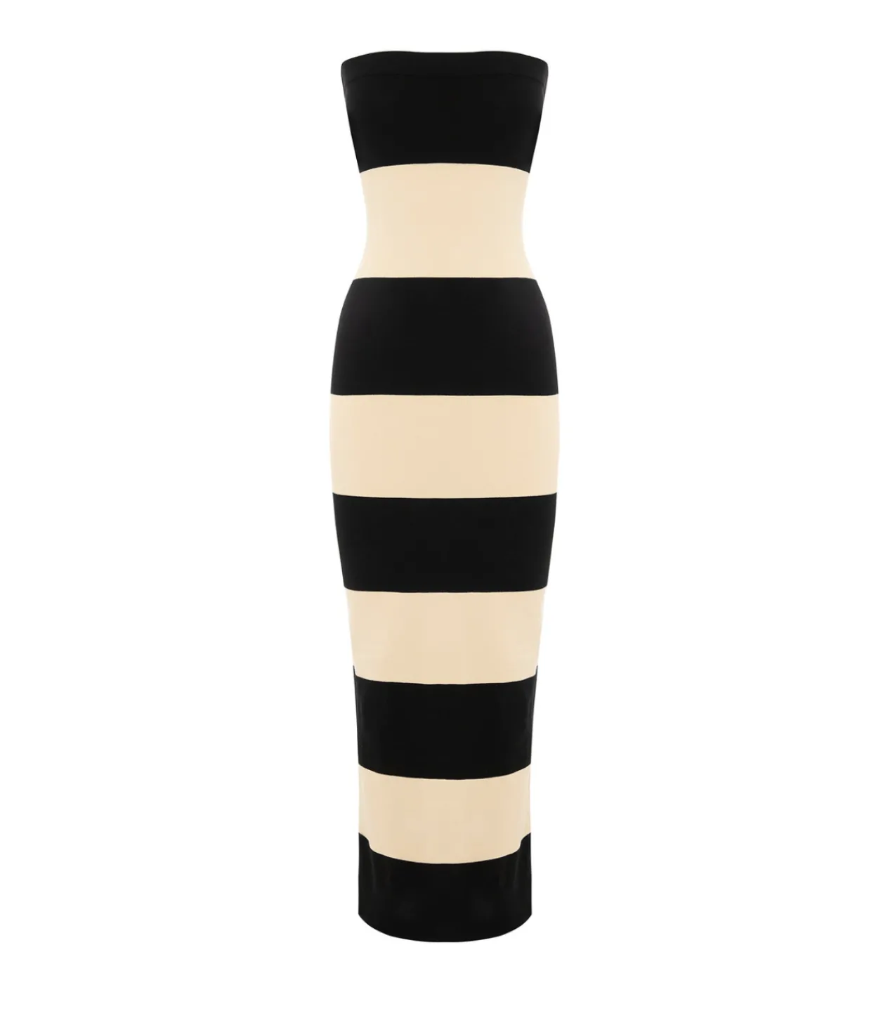 Posse Theo Strapless Dress in Black and Bone Discount