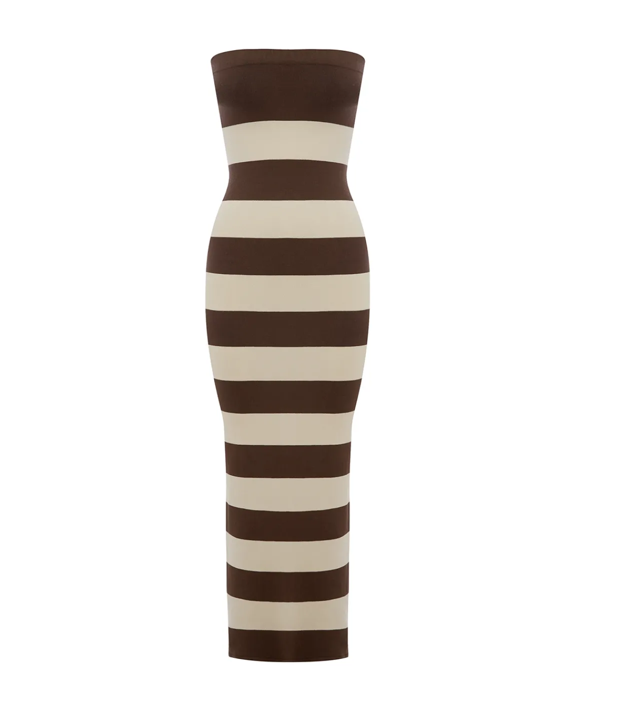 Posse Theo Strapless Dress in Chocolate and Cream Outlet