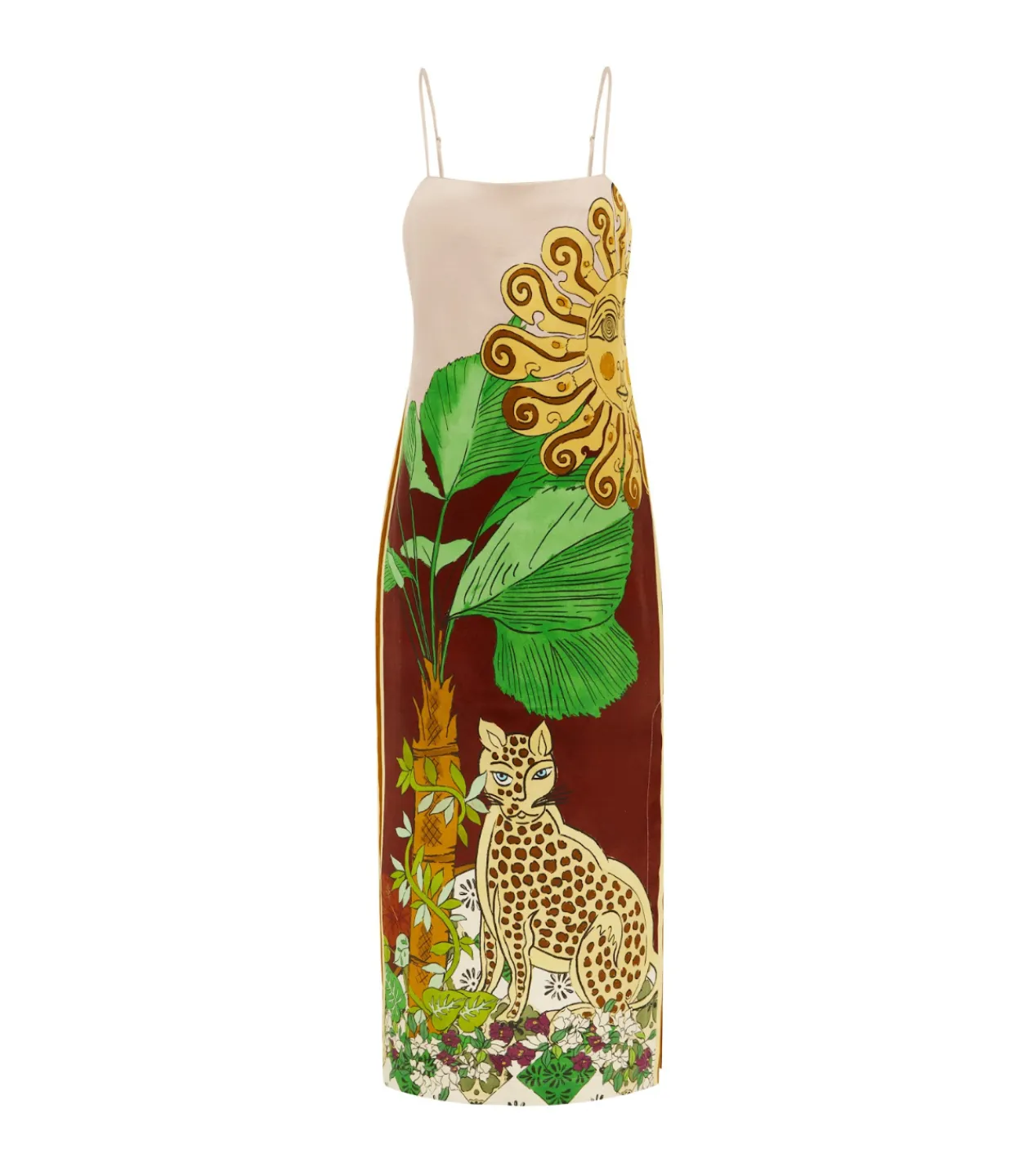ALEMAIS Tiger Slip Dress in Multi Clearance