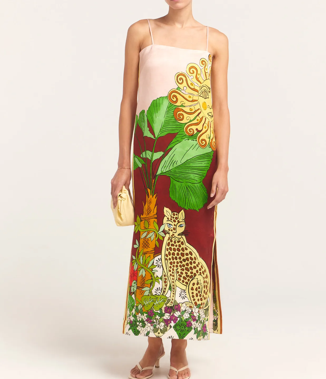 ALEMAIS Tiger Slip Dress in Multi Clearance