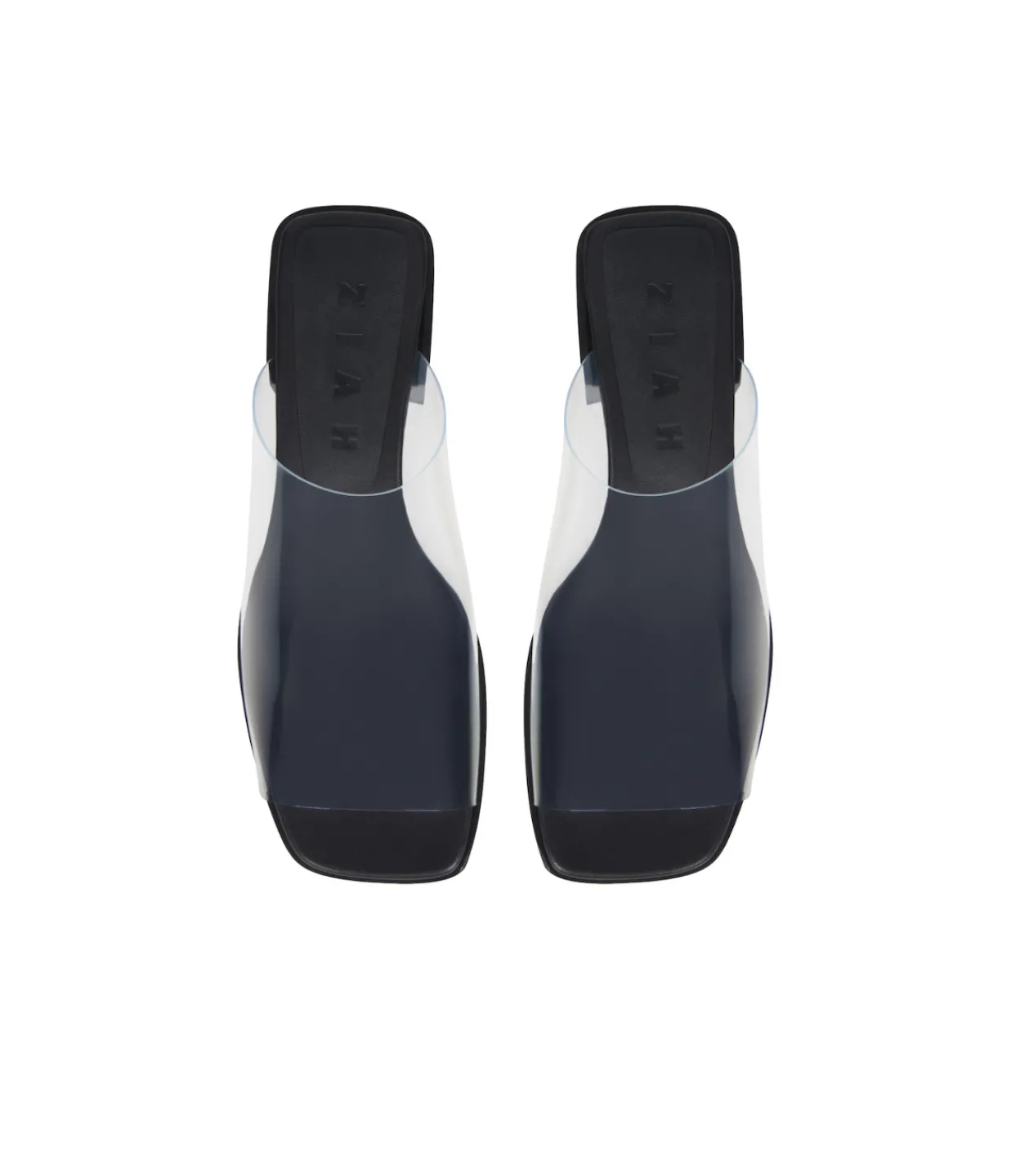 ZIAH Transparent Heel in Transparent Black Sale