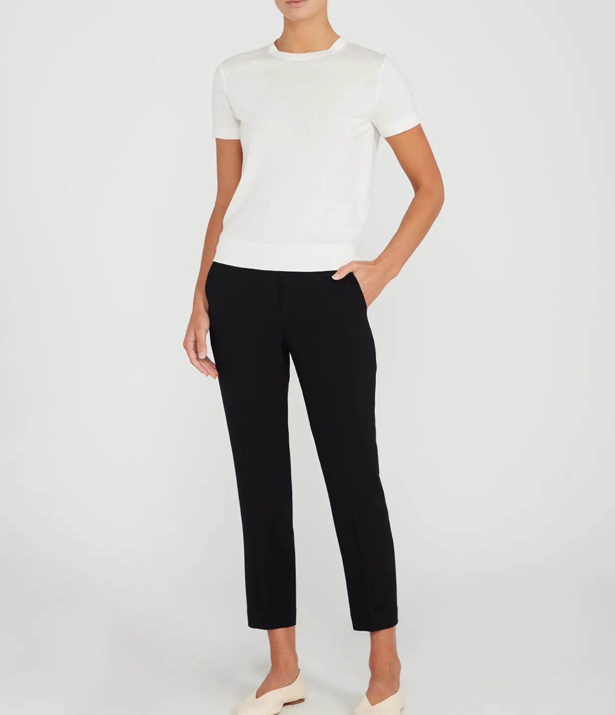 Theory Treeca Pull on Pant in Black Best