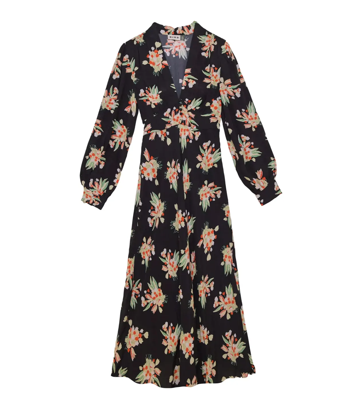 Rixo Trula Long Sleeve Dress in Tulip Cloud Black Online