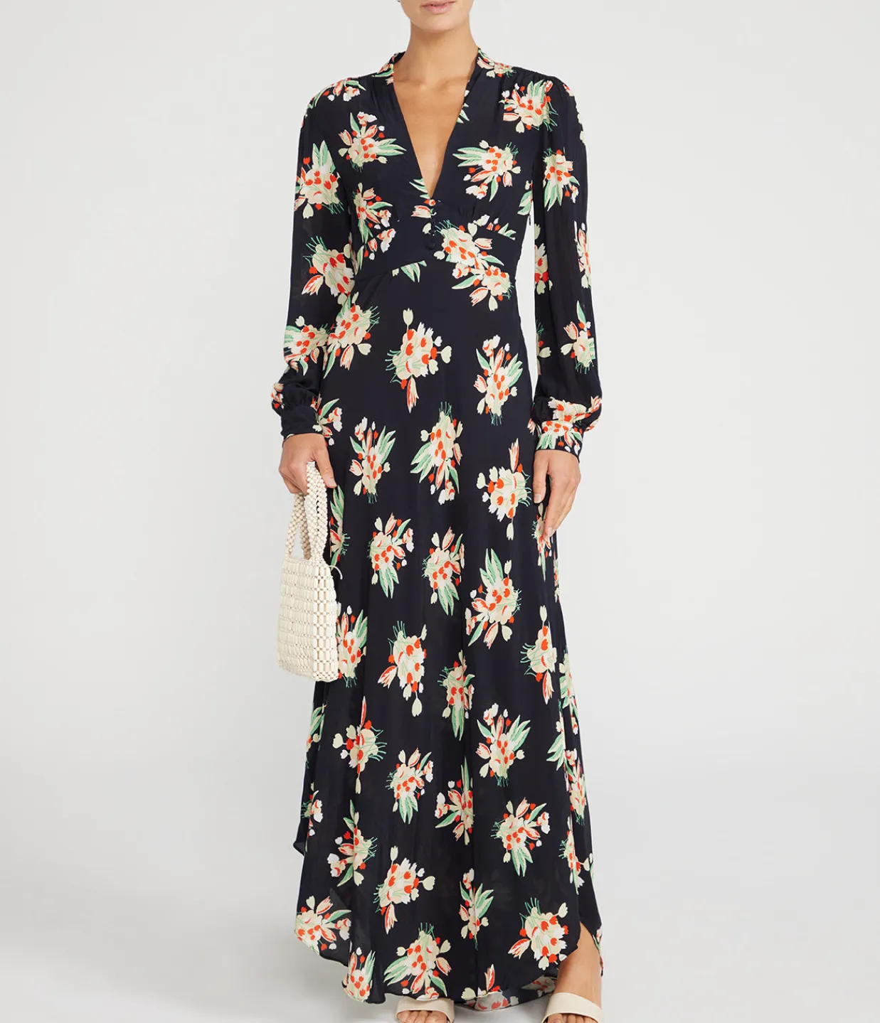 Rixo Trula Long Sleeve Dress in Tulip Cloud Black Online