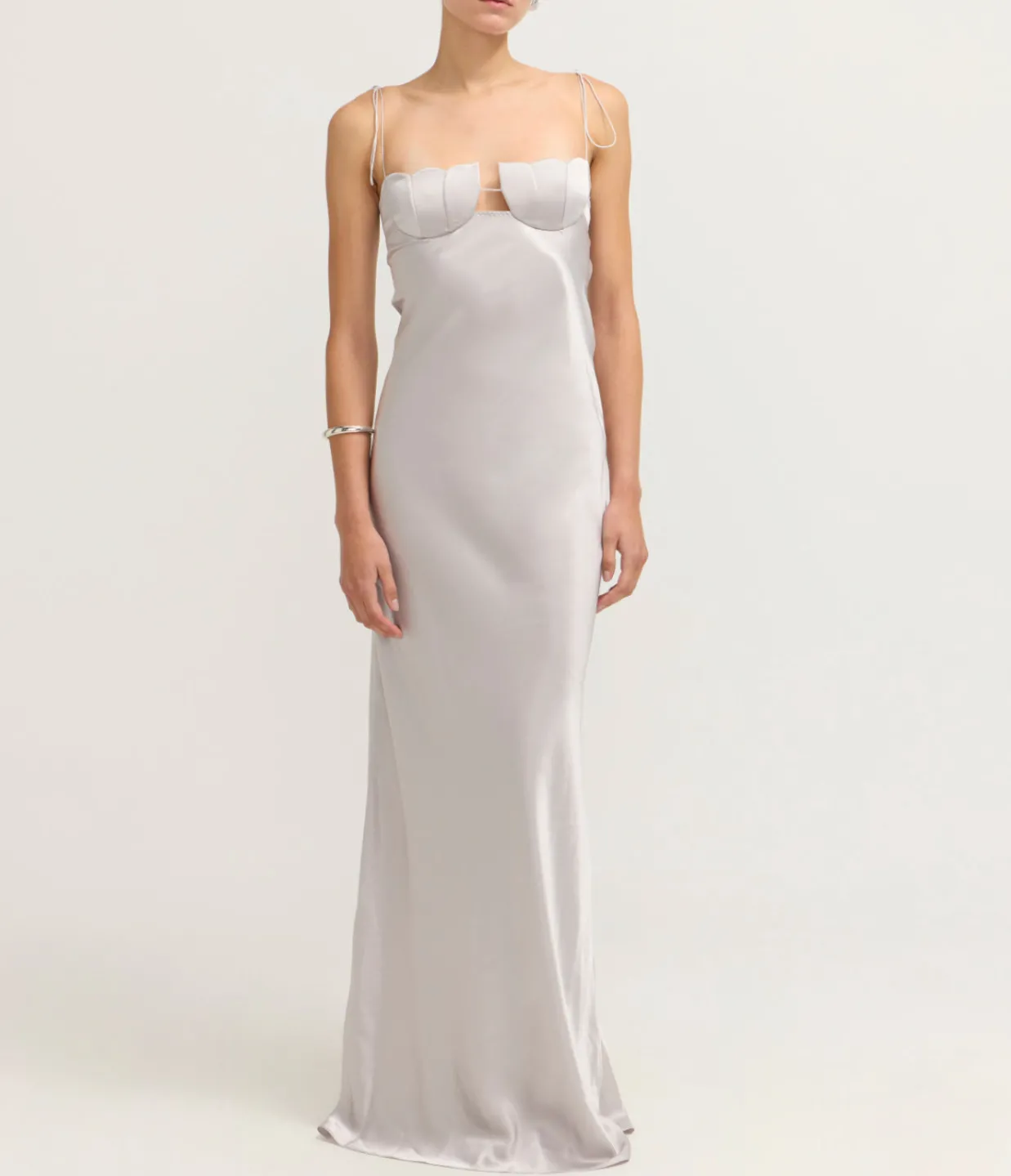 Anna October Tulip Maxi Dress in Silver Cheap