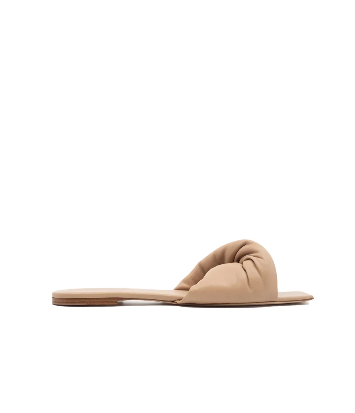 Studio Amelia Twist Front Flat in Beige Clearance