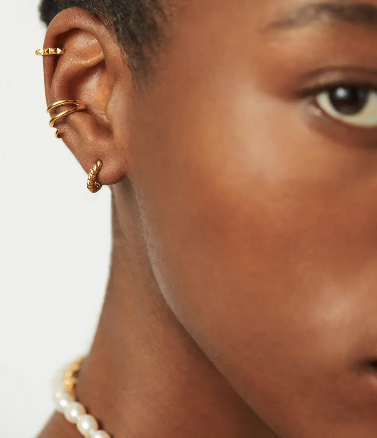 Missoma Twisted Tidal Huggies in Gold Cheap