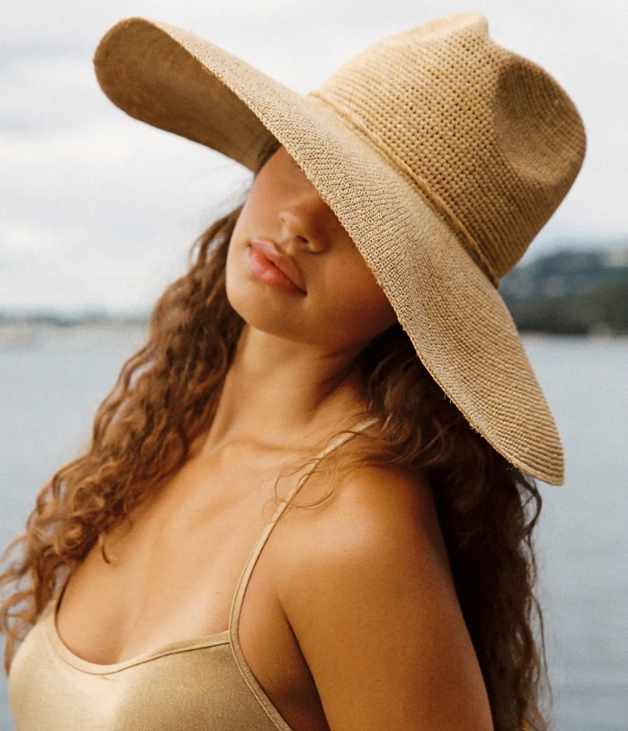 Lack of Color Ultrawide Drift Fedora in Natural Sale