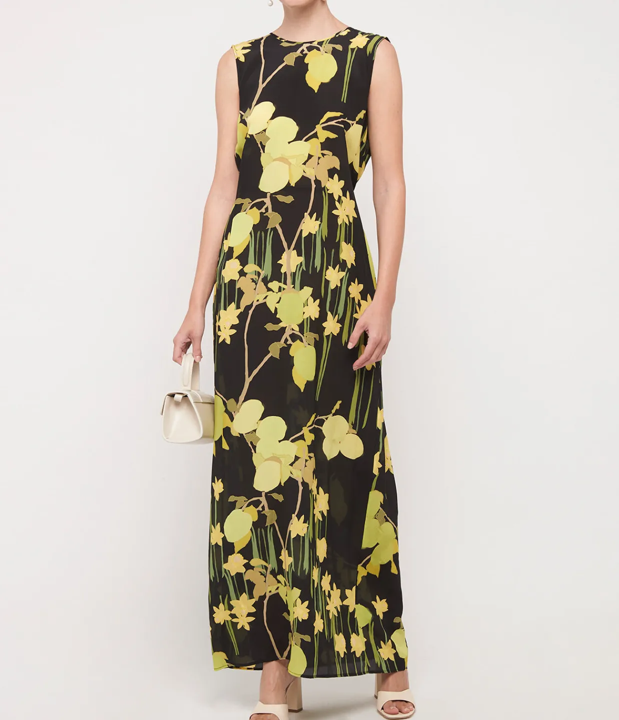 Bernadette Vivian Sleeveless in Citrus Field Black Discount