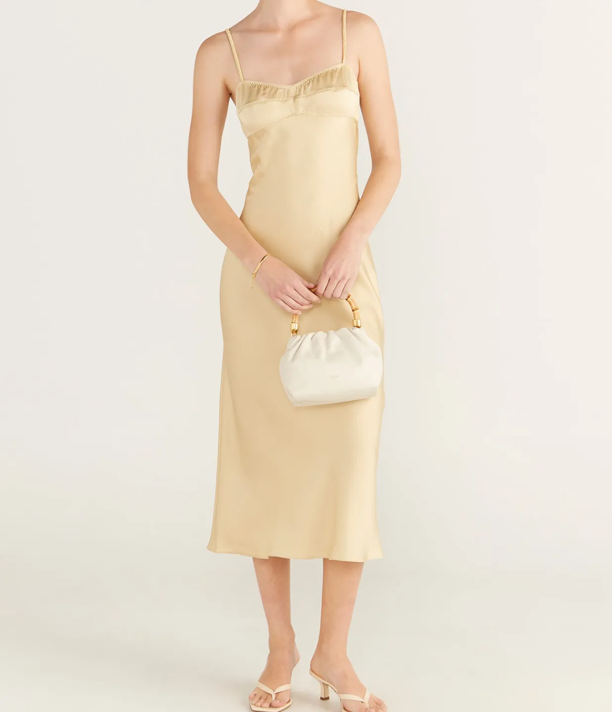 Anna October Waterlily Midi Dress in Golden Best