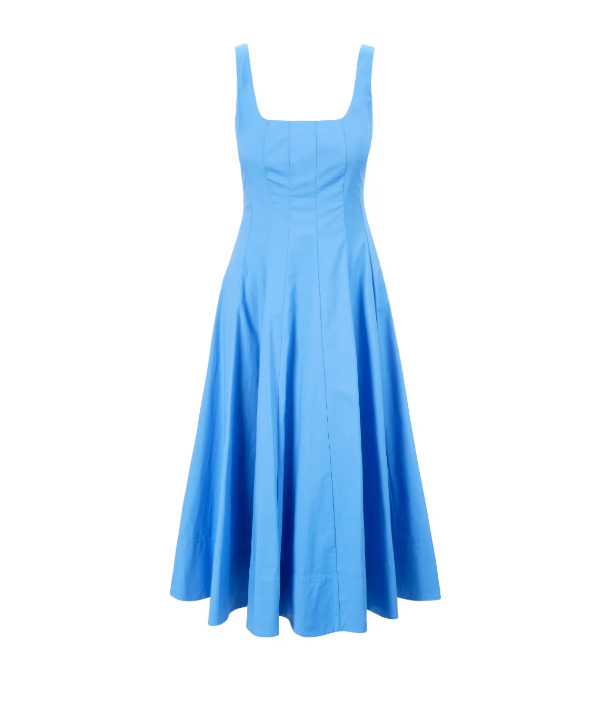 Staud Wells Midi Dress in Cornflower Hot