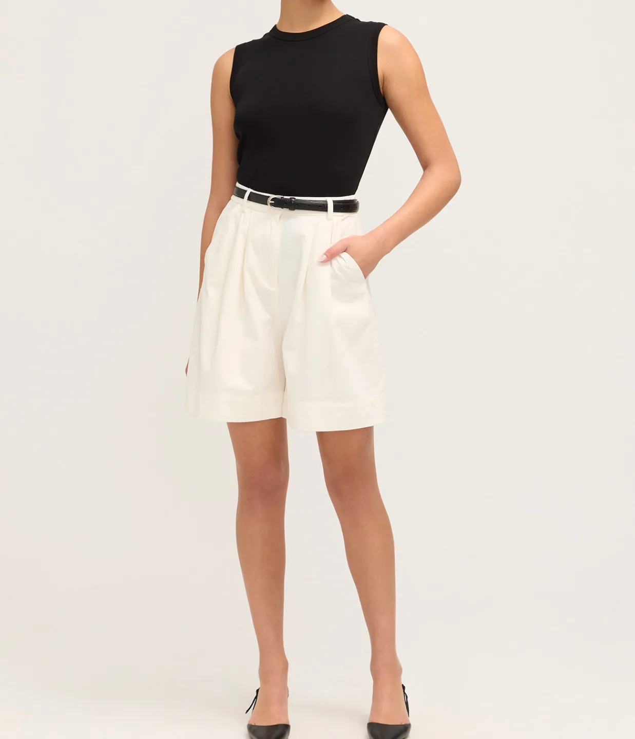 Posse Wesley Shorts in Vintage White Flash Sale