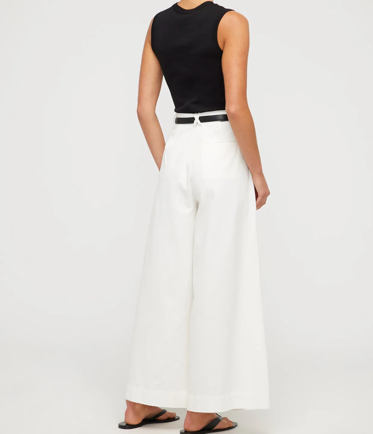 Posse Wesley Wide Leg Trouser in Vintage White Cheap