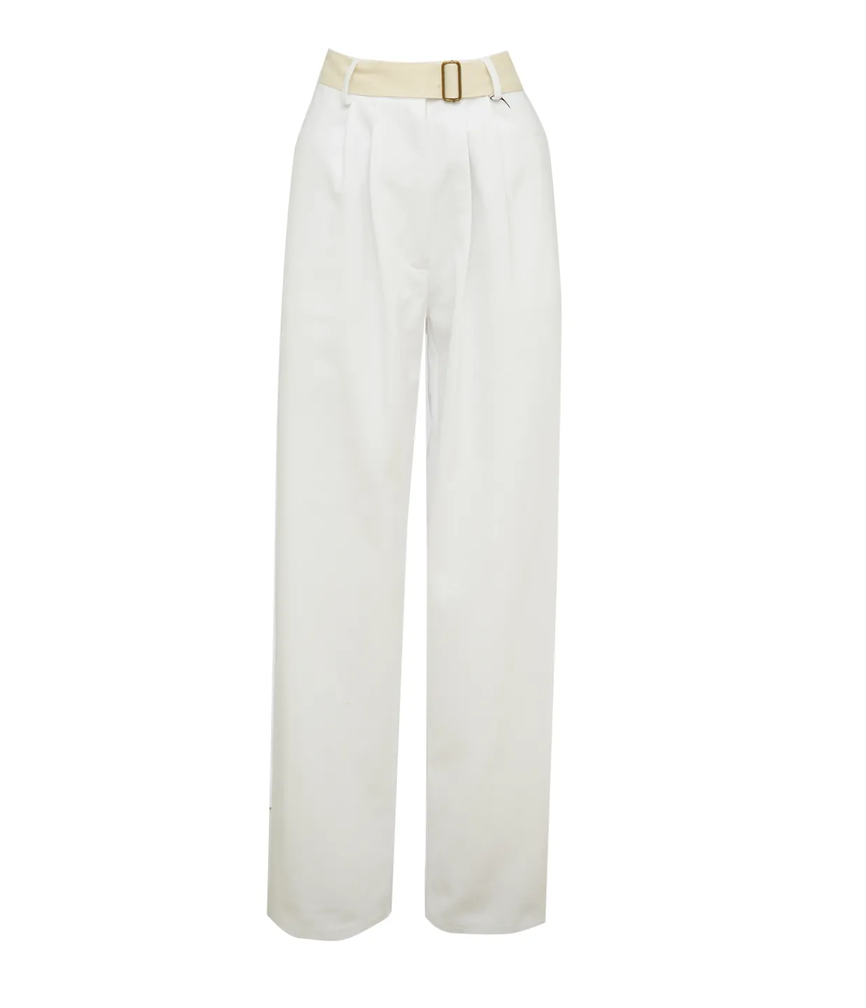 Albus Lumen Wide Leg Tailored Jeans in White Clearance