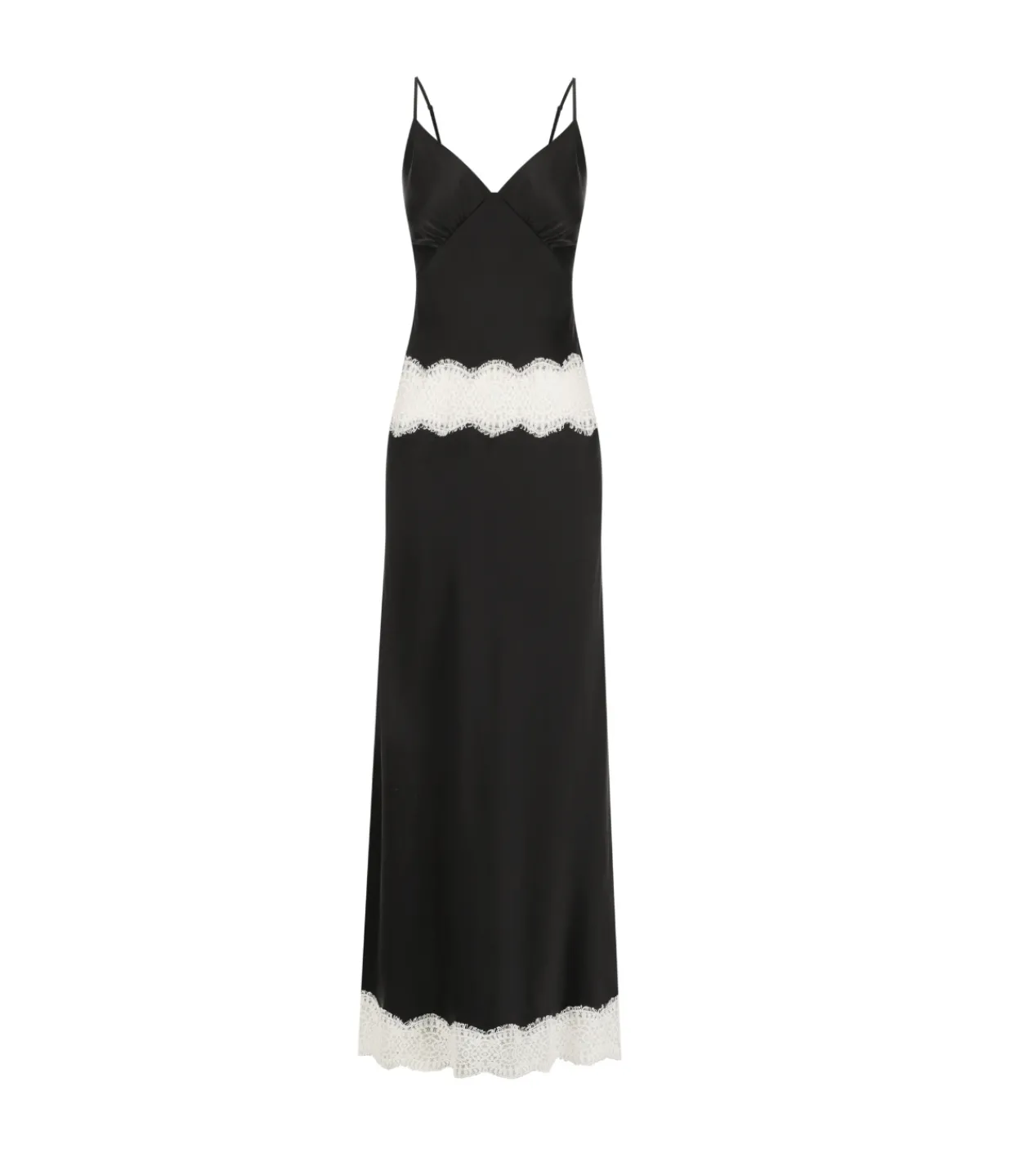 Hansen & Gretel Winslet Slip Dress in Black and Cream Flash Sale