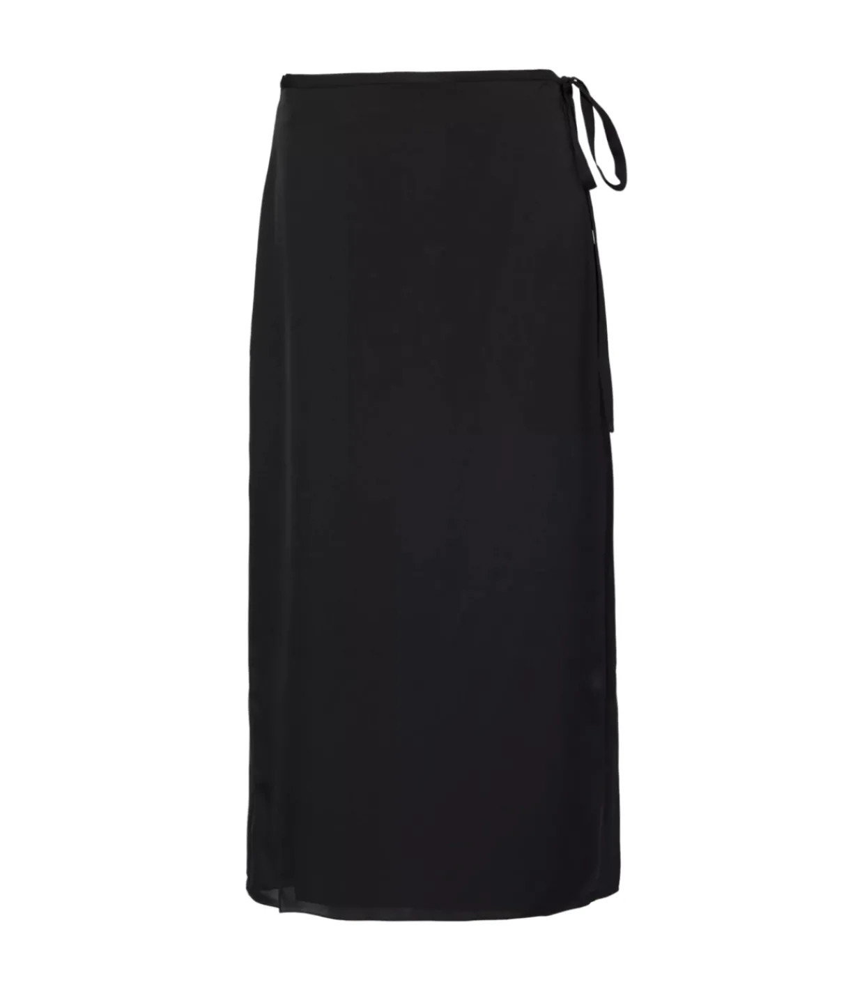 Theory Wrap Tie Midi Skirt in Black Clearance