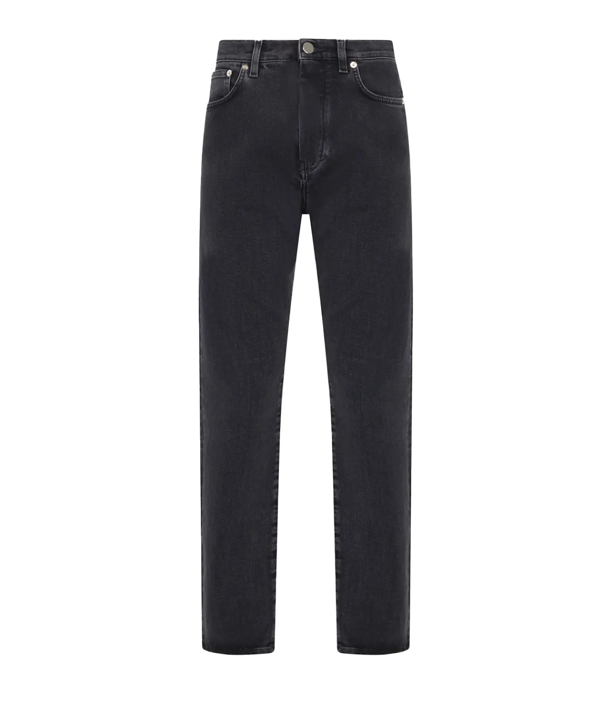 Loulou Studio Wular Straight Denim Pants in Washed Grey New