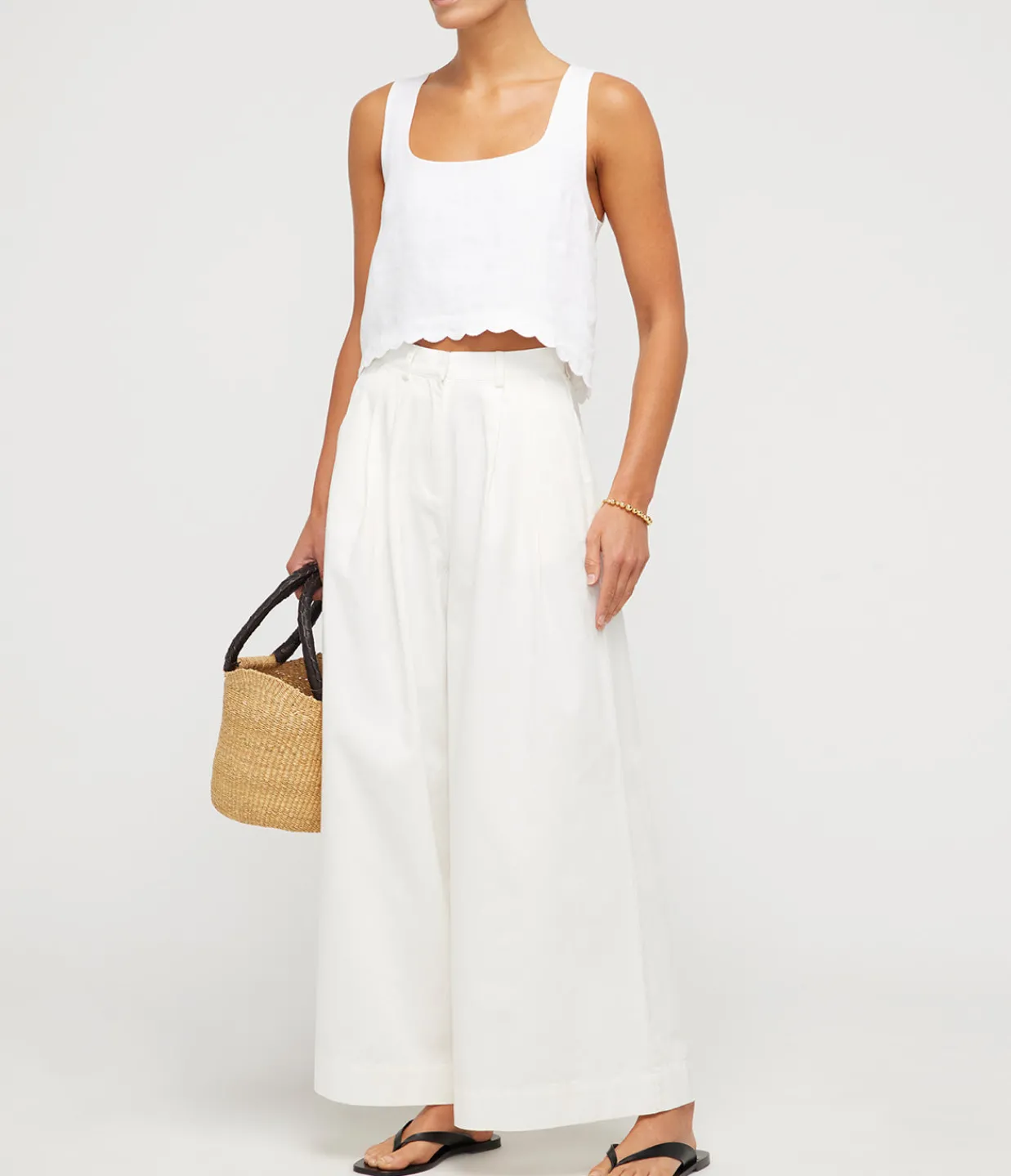 Posse Zayla Linen Top in Ivory Online