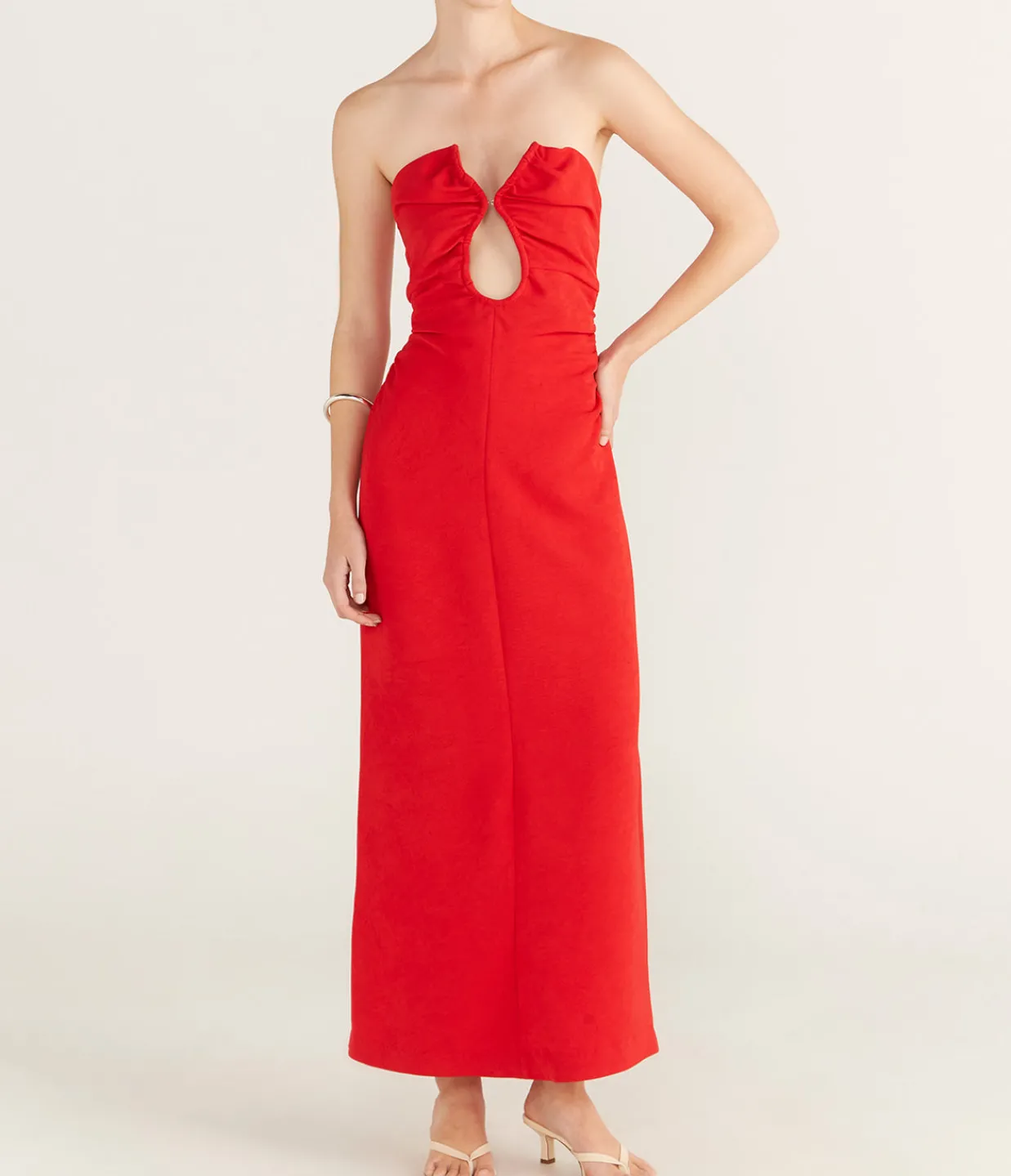 Wynn Hamlyn Zoe Bodice Dress in Red Discount